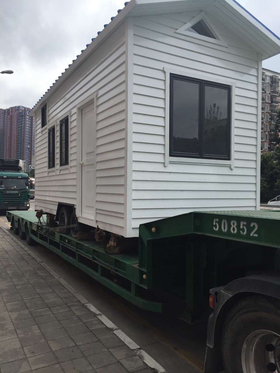 江門到香港物流專線，江門到香港移動房車運輸案例