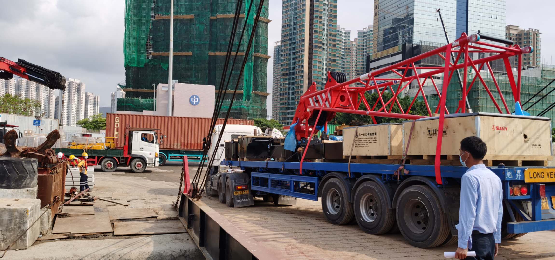 臺(tái)州到香港物流專線，臺(tái)州到香港貨運(yùn)公司，3天到達(dá)！深圳東勝物流中港平板車運(yùn)輸圖